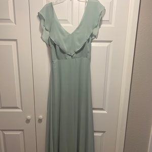 Sage green bridesmaid dress